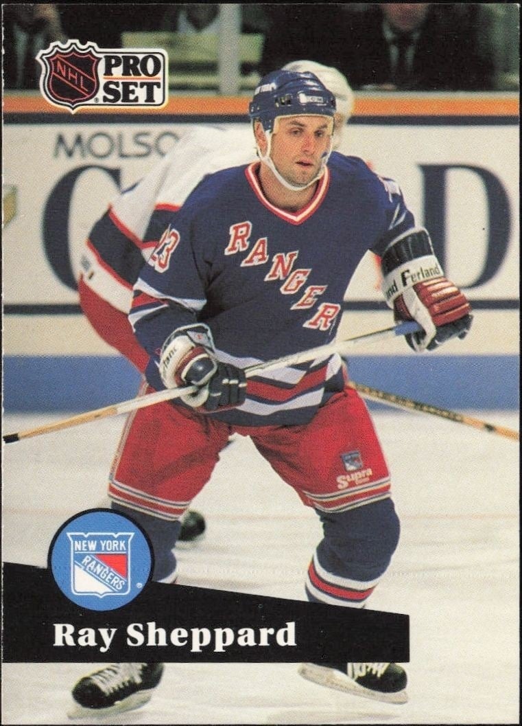 Ray Sheppard 1991-92 Pro Set #162 Hockey Trading Card - Front 1991-92 Pro Set Ray Sheppard #162 hockey trading card front