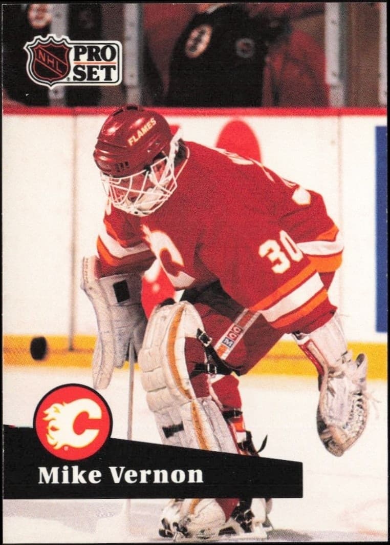 1991-92 Pro-Set Series 1 Mike Vernon #35 trading card