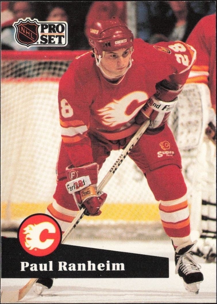 Paul Ranheim 1991-92 Pro Set #31 Hockey Trading Card - Front 1991-92 Pro Set Paul Ranheim #31 hockey trading card front