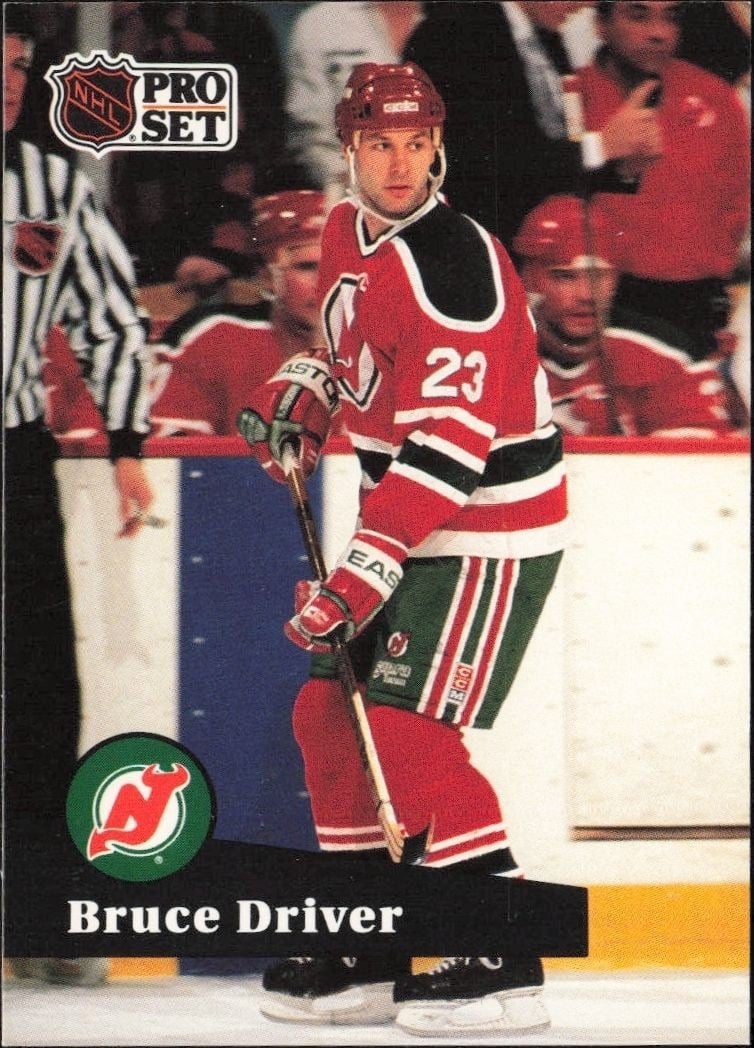 Bruce Driver 1991-92 Pro Set #140 Hockey Trading Card - Front 1991-92 Pro Set Bruce Driver #140 hockey trading card front