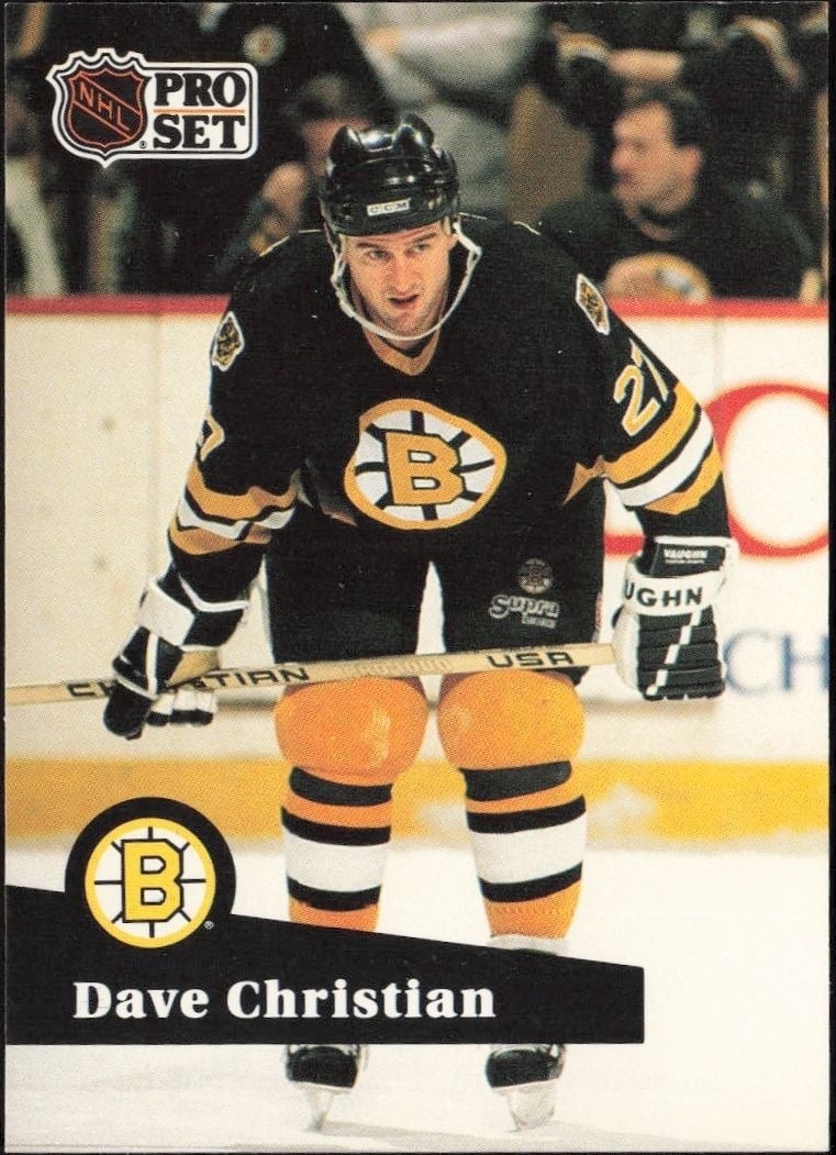 Dave Christian 1991-92 Pro Set #11 Hockey Trading Card - Front 1991-92 Pro Set Dave Christian #11 hockey trading card front