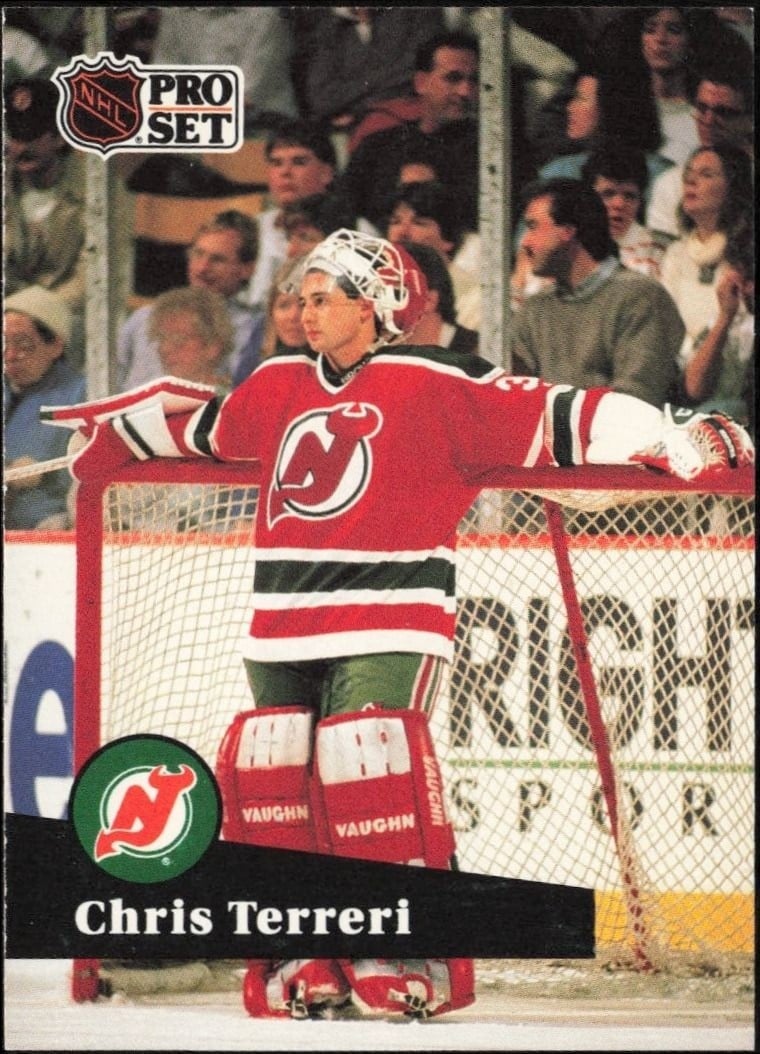 Chris Terreri 1991-92 Pro Set #137 Hockey Trading Card - Front 1991-92 Pro Set Chris Terreri #137 hockey trading card front