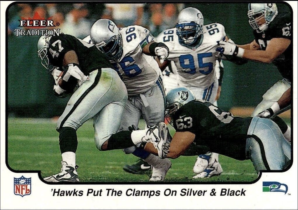 Seattle Seahawks 2000 Fleer Tradition Glossy #393 Football Trading Card - Front 2000 Fleer Tradition Glossy Seattle Seahawks #393 football trading card front