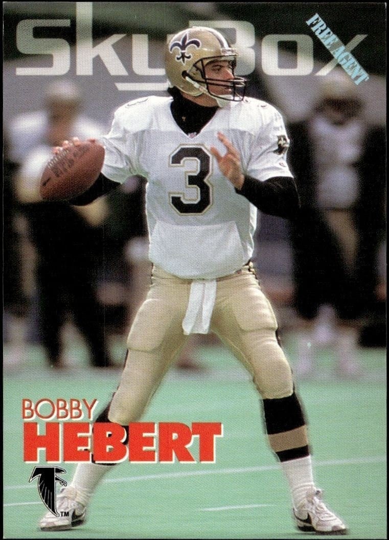 Bobby Hebert 1993 Skybox Impact #6 Football Trading Card - Front 1993 Skybox Impact Bobby Hebert #6 football trading card front