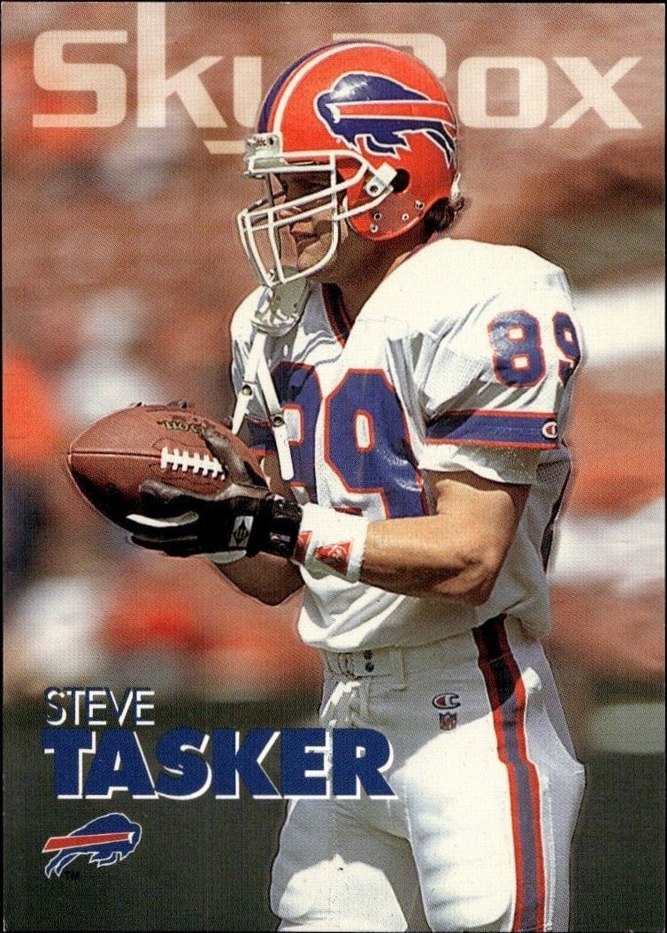 Steve Tasker 1993 Skybox Impact #29 Football Trading Card - Front 1993 Skybox Impact Steve Tasker #29 football trading card front