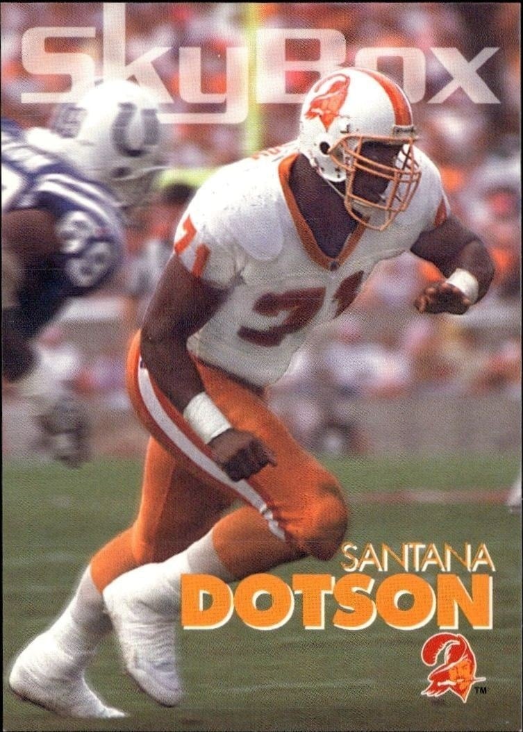 Santana Dotson 1993 Skybox Impact #321 Football Trading Card - Front 1993 Skybox Impact Santana Dotson #321 football trading card front