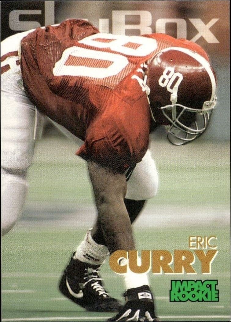 Eric Curry 1993 Skybox Impact #366 Football Trading Card - Front 1993 Skybox Impact Eric Curry #366 football trading card front