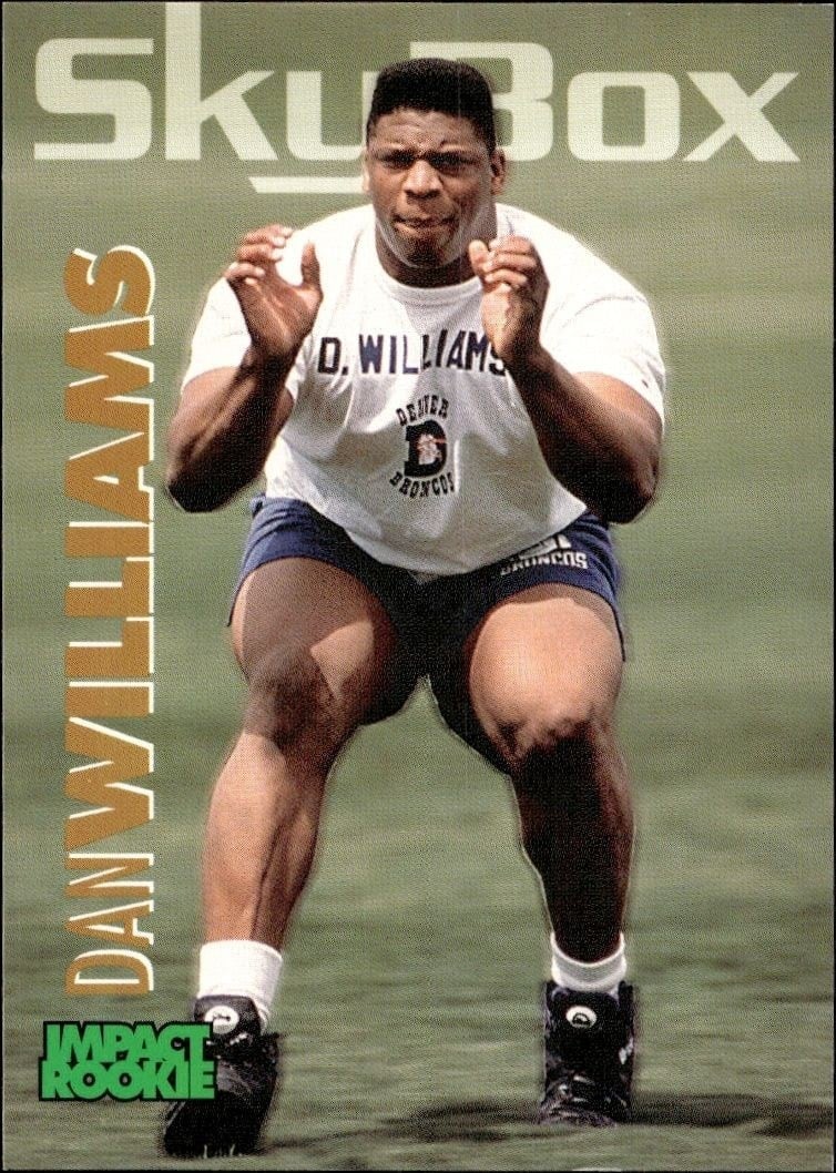 Dan Williams 1993 Skybox Impact #371 Football Trading Card - Front 1993 Skybox Impact Dan Williams #371 football trading card front