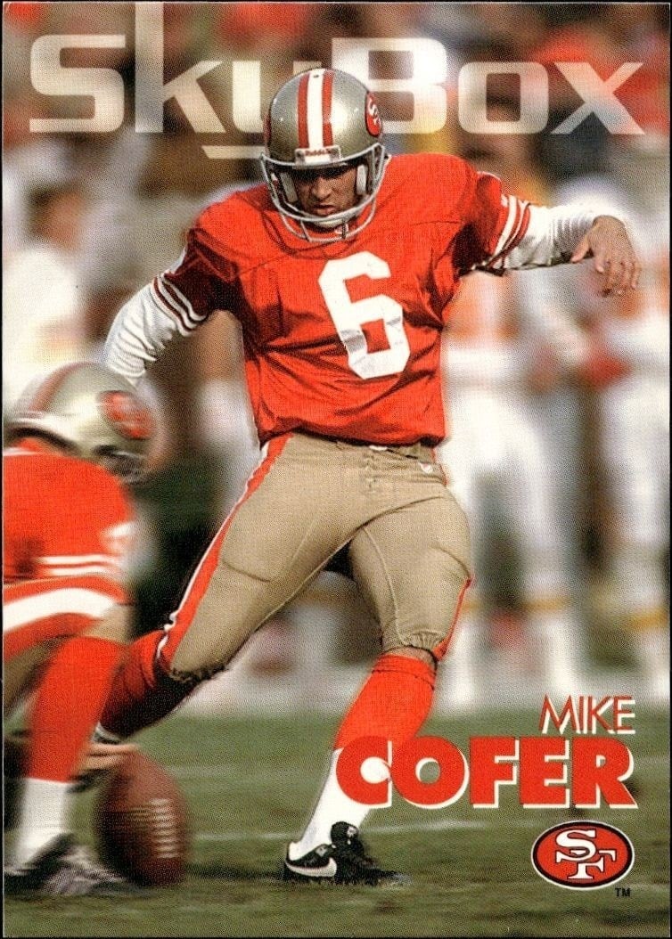 Mike Cofer 1993 Skybox Impact #298 Football Trading Card - Front 1993 Skybox Impact Mike Cofer #298 football trading card front
