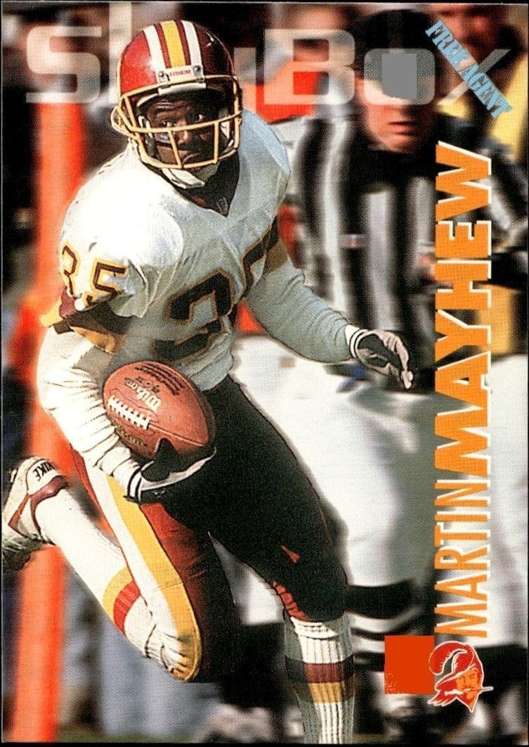 Martin Mayhew 1993 Skybox Impact #324 Football Trading Card - Front 1993 Skybox Impact Martin Mayhew #324 football trading card front
