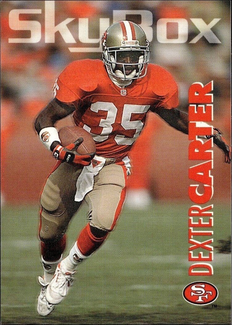 Dexter Carter 1993 Skybox Impact #297 Football Trading Card - Front 1993 Skybox Impact Dexter Carter #297 football trading card front
