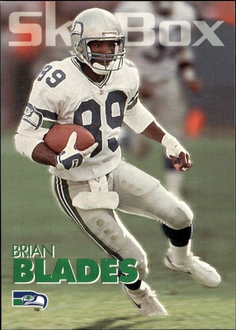 Brian Blades 1993 Skybox Impact #305 Football Trading Card - Front 1993 Skybox Impact Brian Blades #305 football trading card front