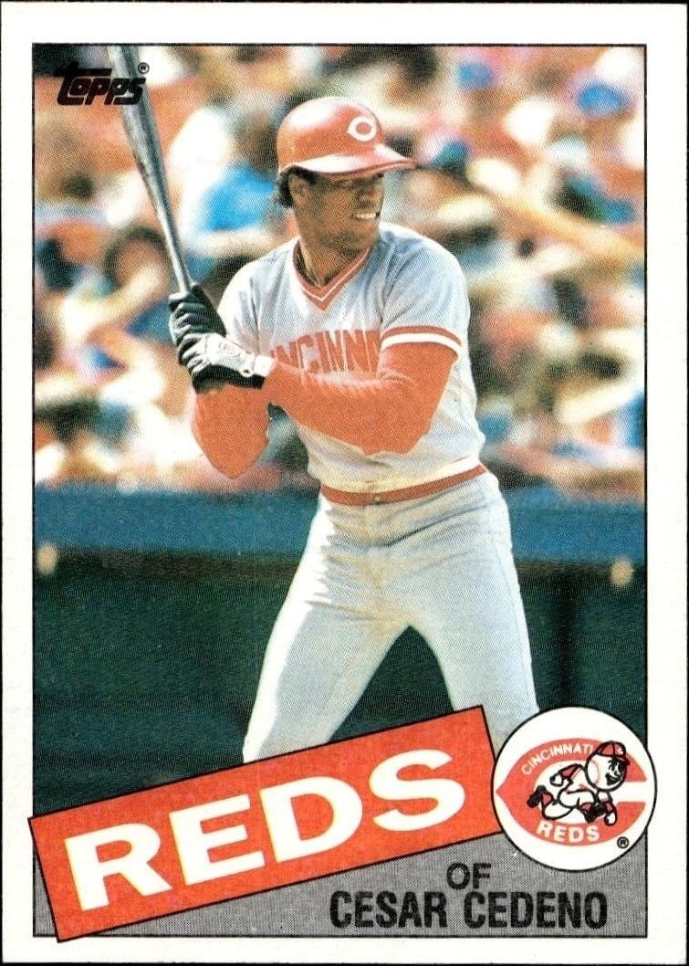 Cesar Cedeno 1984 Topps #54 Baseball Trading Card - Front 1984 Topps Cesar Cedeno #54 baseball trading card front