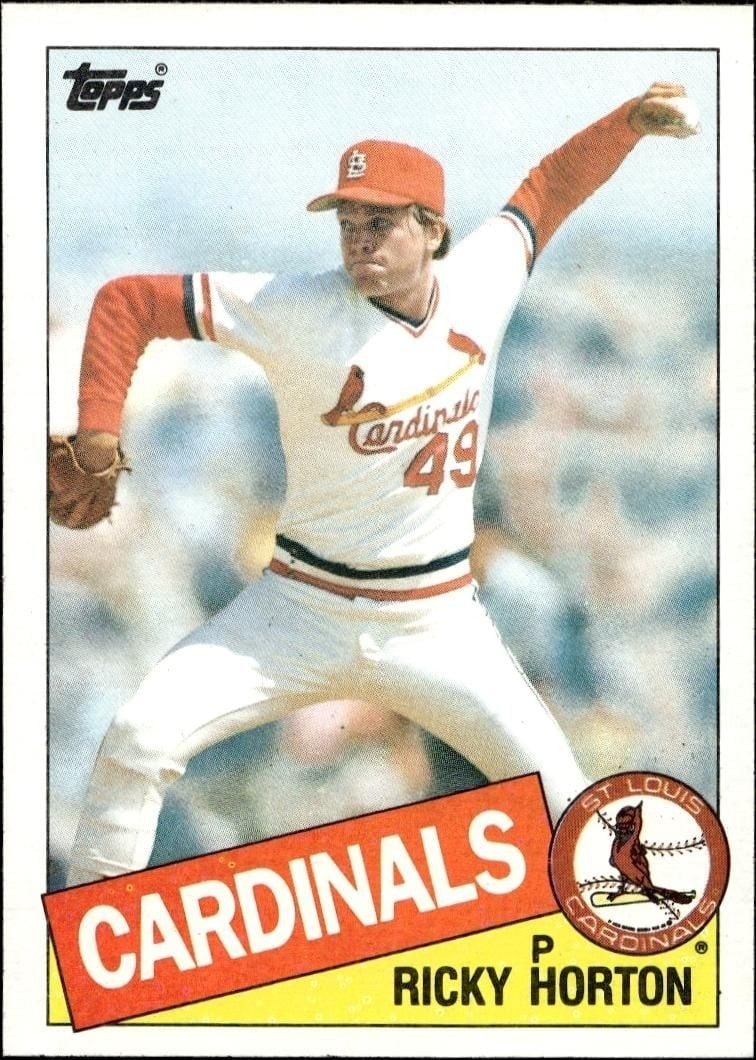 Ricky Horton 1984 Topps #321 Baseball Trading Card - Front 1984 Topps Ricky Horton #321 baseball trading card front