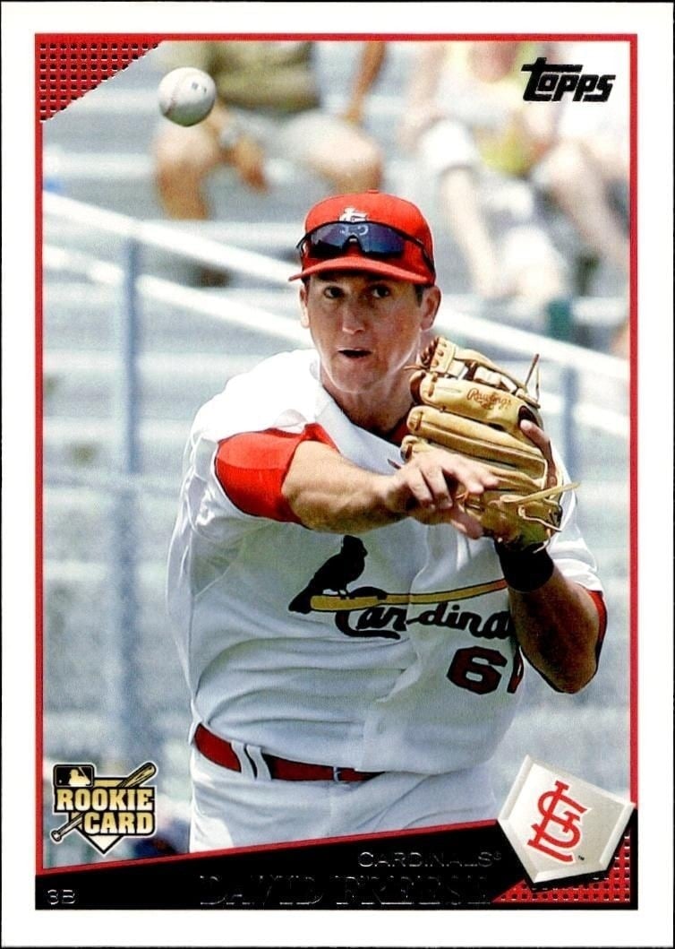 David Freese 2009 Topps Series 2 #643 Baseball Trading Card - Front 2009 Topps Series 2 David Freese #643 baseball trading card front