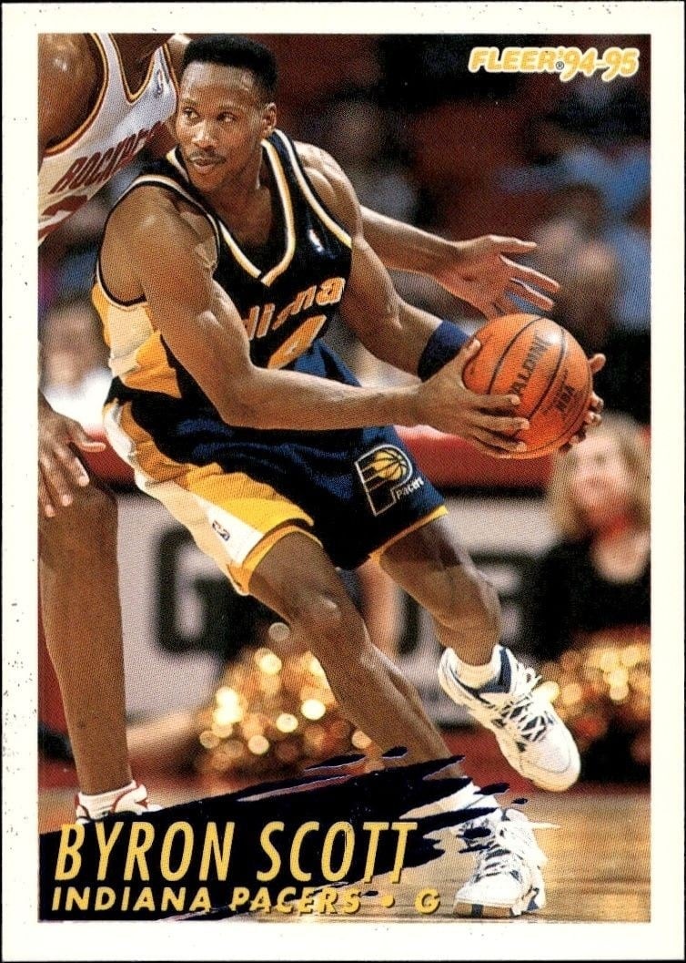 Byron Scott 1994-95 Fleer #94 Basketball Trading Card - Front 1994-95 Fleer Byron Scott #94 basketball trading card front