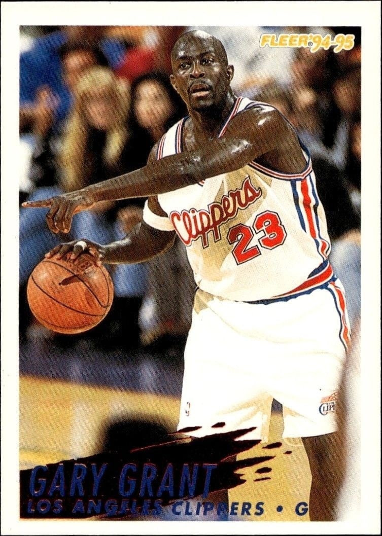 Gary Grant 1994-95 Fleer #99 Basketball Trading Card - Front 1994-95 Fleer Gary Grant #99 basketball trading card front