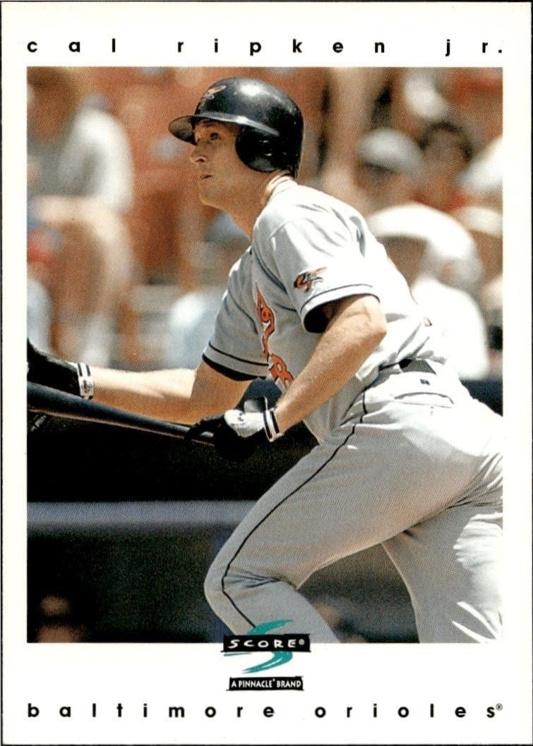 Cal Ripken Jr. 1996 Score #151 Baseball Trading Card - Front 1996 Score Cal Ripken Jr. #151 baseball trading card front