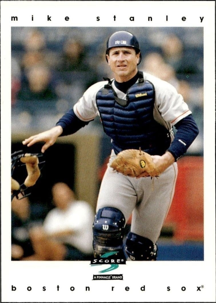 Mike Stanley 1996 Score #164 Baseball Trading Card - Front 1996 Score Mike Stanley #164 baseball trading card front