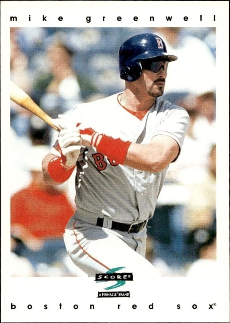 Mike Greenwell 1996 Score #226 Baseball Trading Card - Front 1996 Score Mike Greenwell #226 baseball trading card front