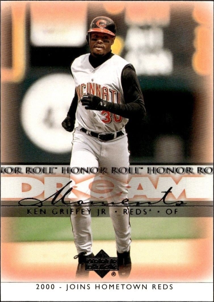 Ken Griffey Jr. 2002 Upper Deck Honor Roll #58 Baseball Trading Card - Front 2002 Upper Deck Honor Roll Ken Griffey Jr. #58 baseball trading card front