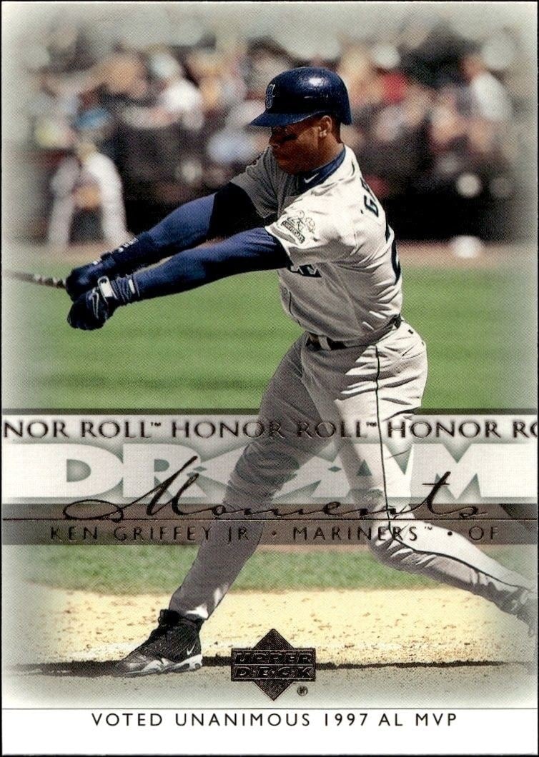 Ken Griffey Jr. 2002 Upper Deck Honor Roll #57 Baseball Trading Card - Front 2002 Upper Deck Honor Roll Ken Griffey Jr. #57 baseball trading card front