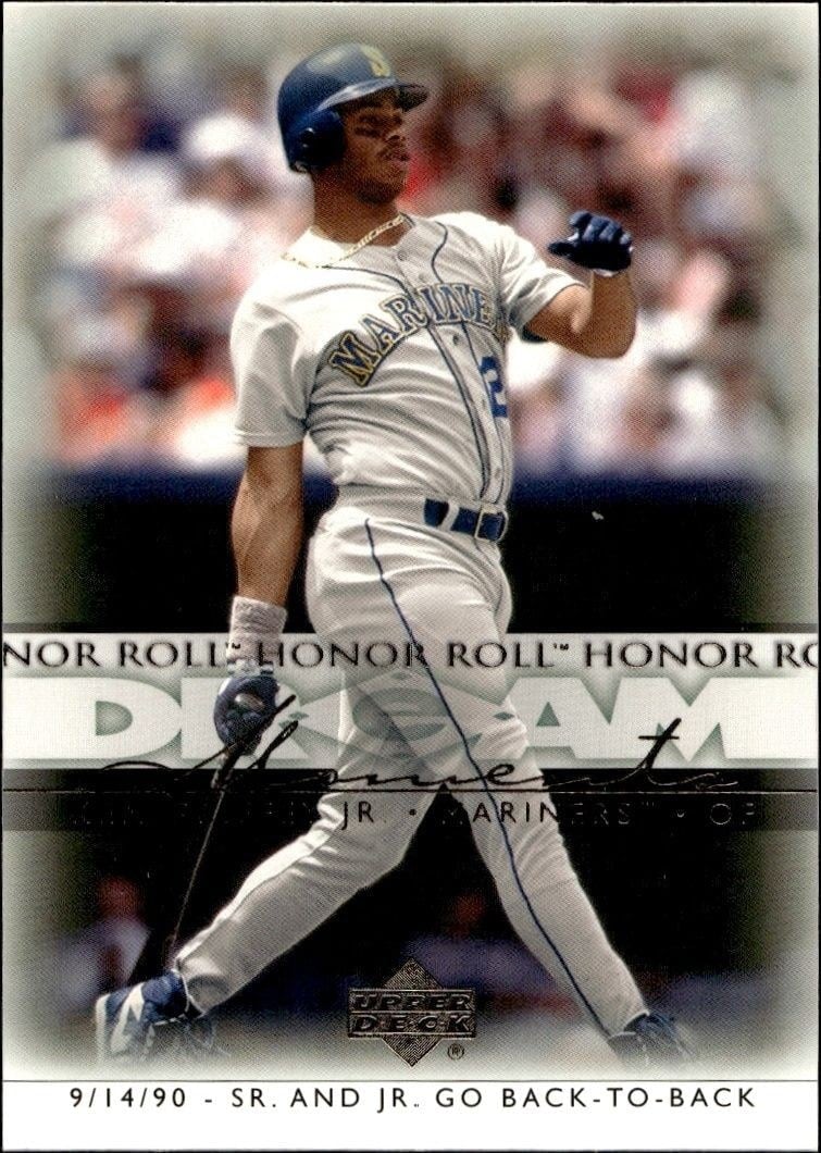 Ken Griffey Jr. 2002 Upper Deck Honor Roll #56 Baseball Trading Card - Front 2002 Upper Deck Honor Roll Ken Griffey Jr. #56 baseball trading card front