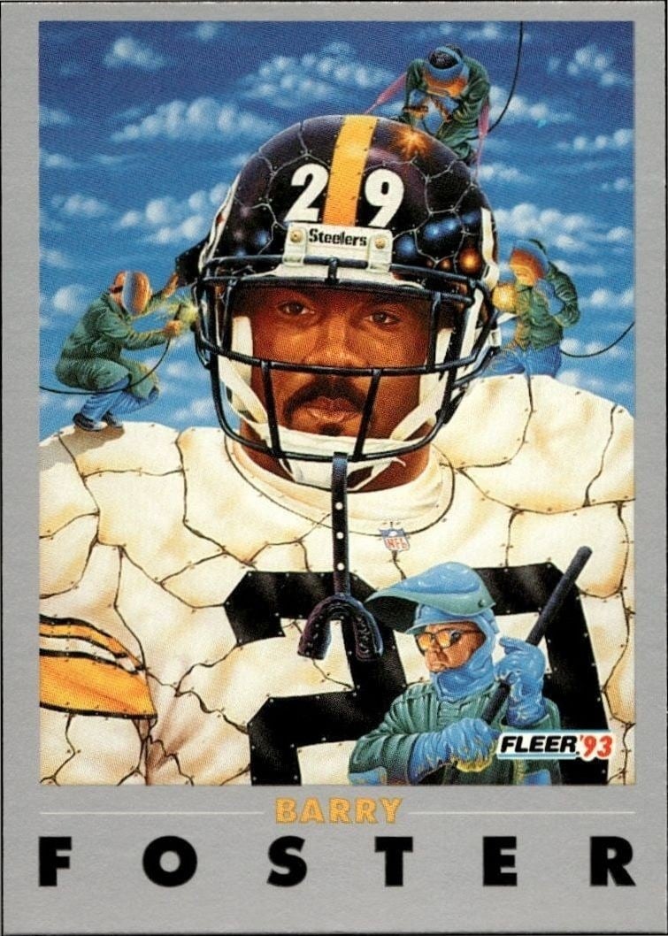 Barry Foster 1993 Fleer #248 Football Trading Card - Front 1993 Fleer Barry Foster #248 football trading card front