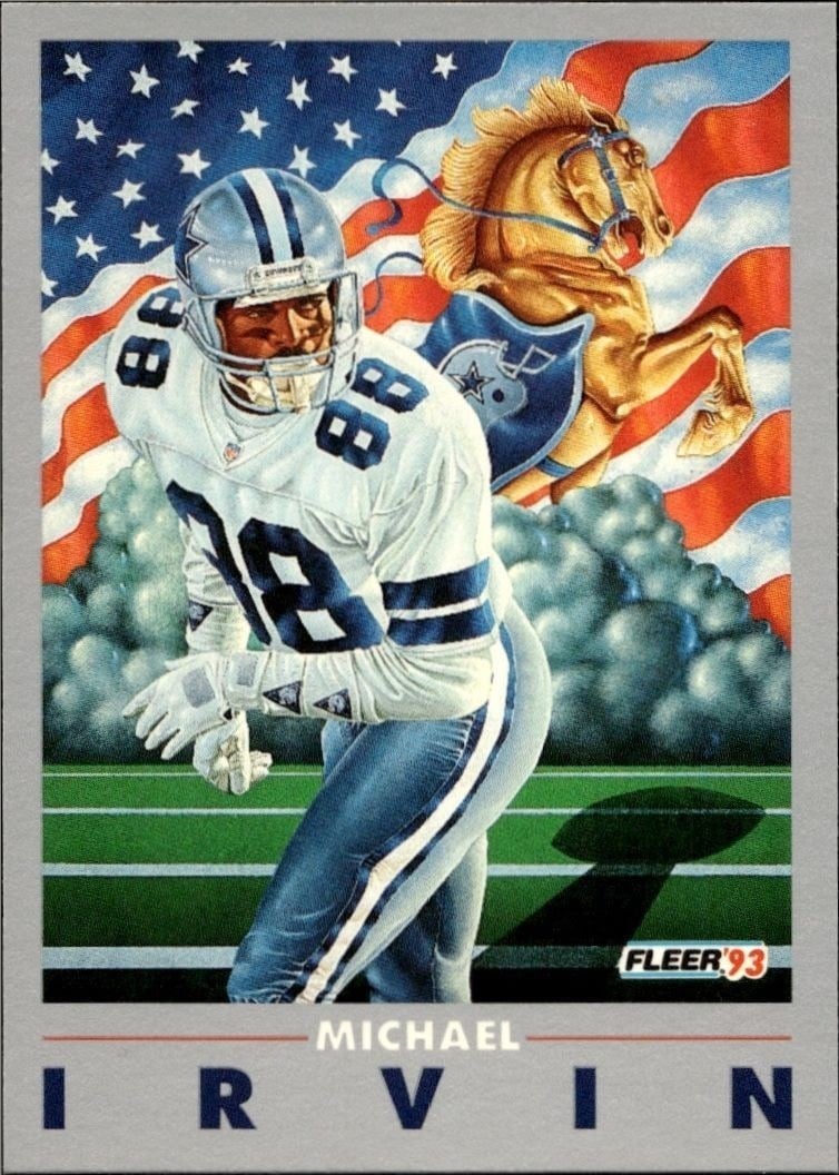 Michael Irvin 1993 Fleer #246 Football Trading Card - Front 1993 Fleer Michael Irvin #246 football trading card front