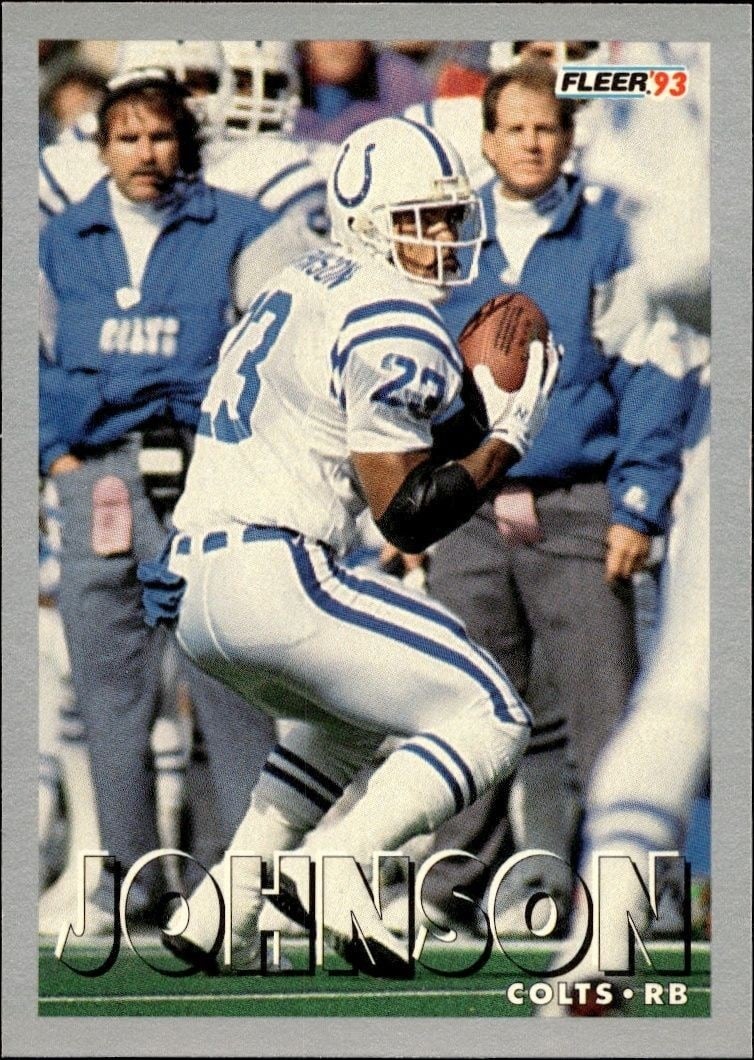 Anthony Johnson 1993 Fleer #180 Football Trading Card - Front 1993 Fleer Anthony Johnson #180 football trading card front