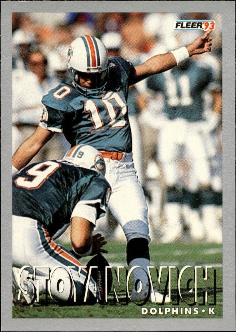 Pete Stoyanovich 1993 Fleer #178 Football Trading Card - Front 1993 Fleer Pete Stoyanovich #178 football trading card front