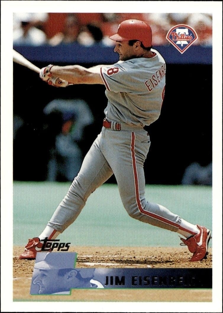 Jim Eisenreich 1996 Topps #66 Baseball Trading Card - Front 1996 Topps Jim Eisenreich #66 baseball trading card front