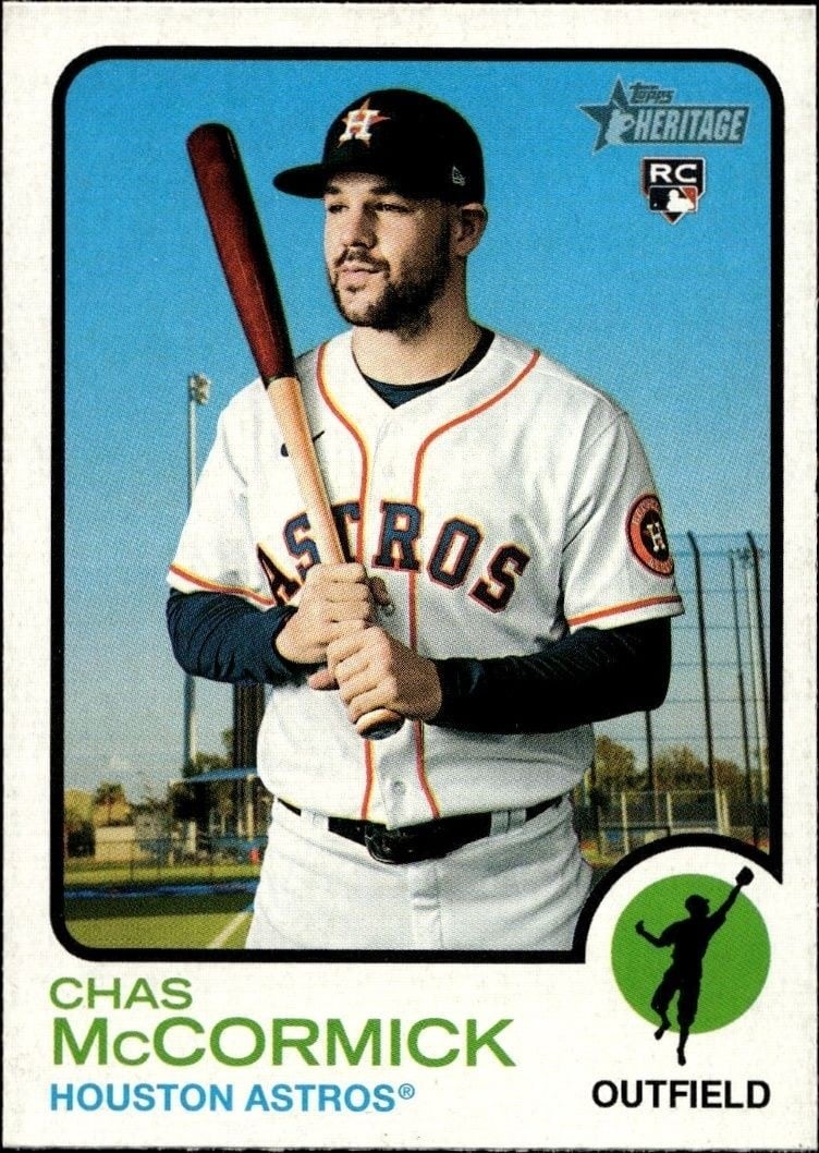 Chas McCormick 2022 Topps Heritage #182 Baseball Trading Card - Front 2022 Topps Heritage Chas McCormick #182 baseball trading card front