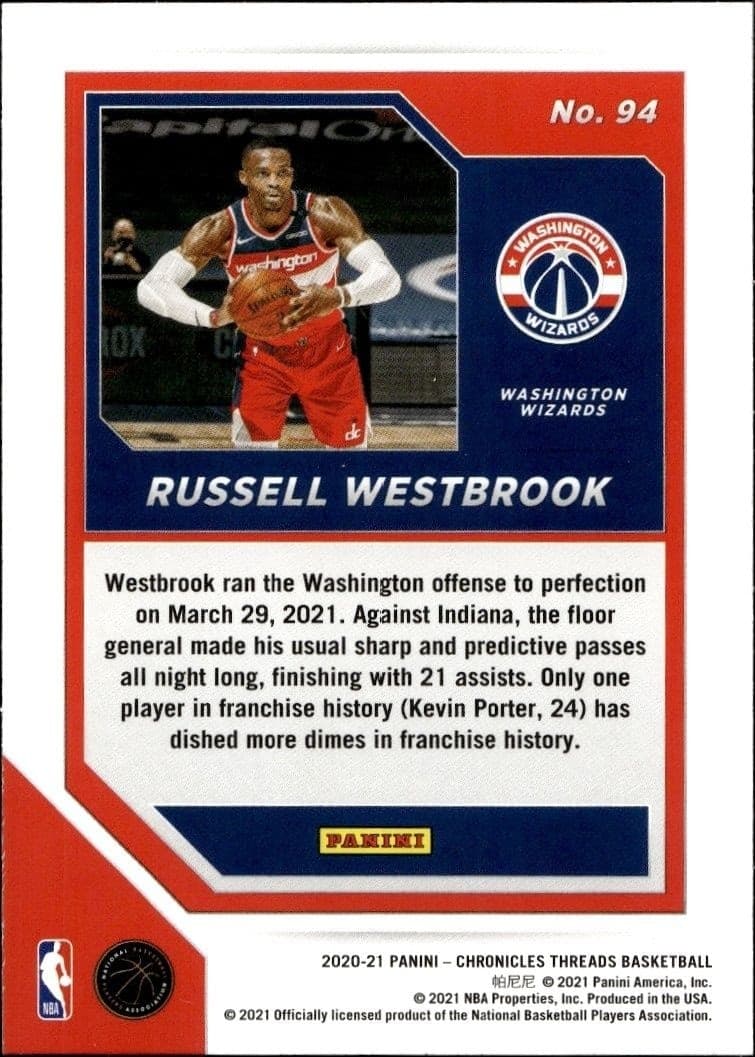 Russell Westbrook - Back