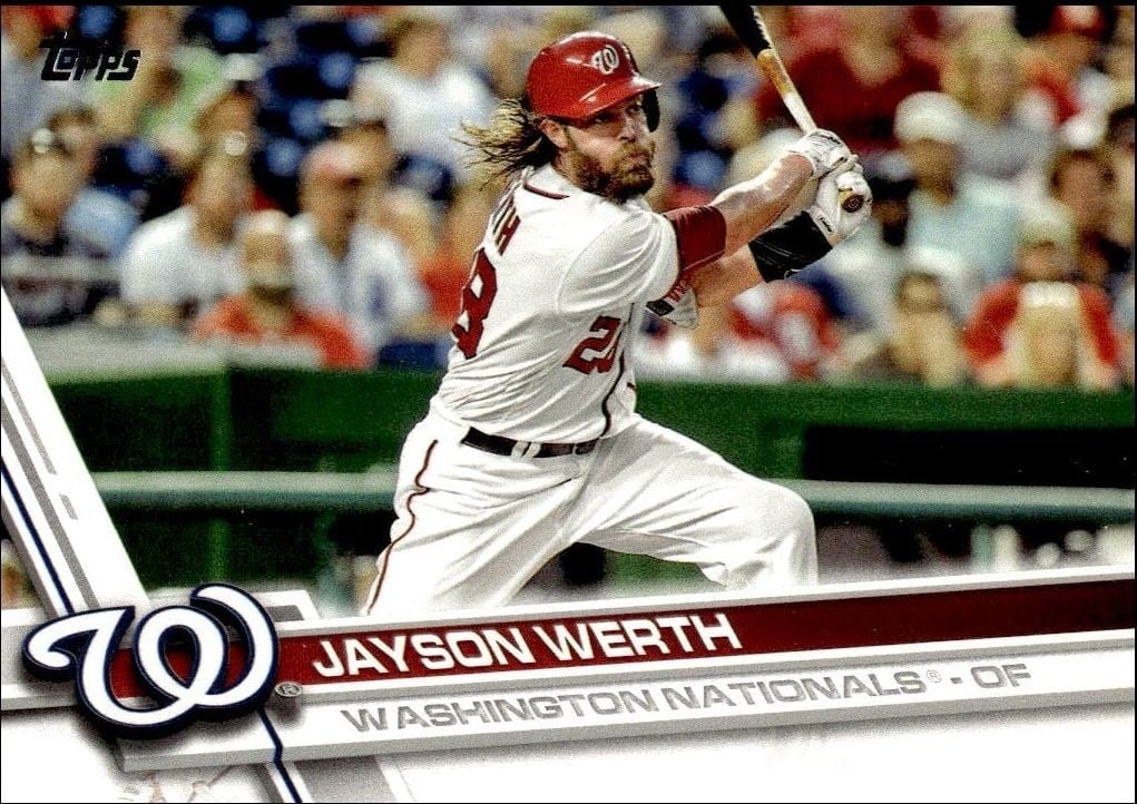 Jayson Werth 2017 Topps Series 2 #366 Baseball Trading Card - Front 2017 Topps Series 2 Jayson Werth #366 baseball trading card front