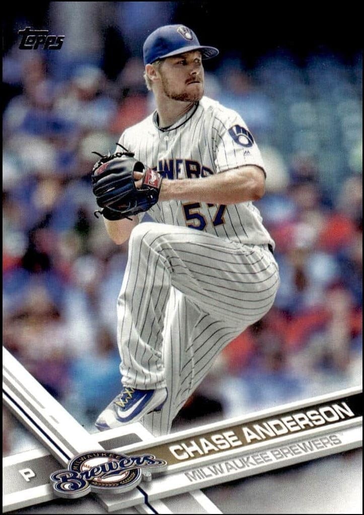 Chase Anderson 2017 Topps Series 2 #376 Baseball Trading Card - Front 2017 Topps Series 2 Chase Anderson #376 baseball trading card front