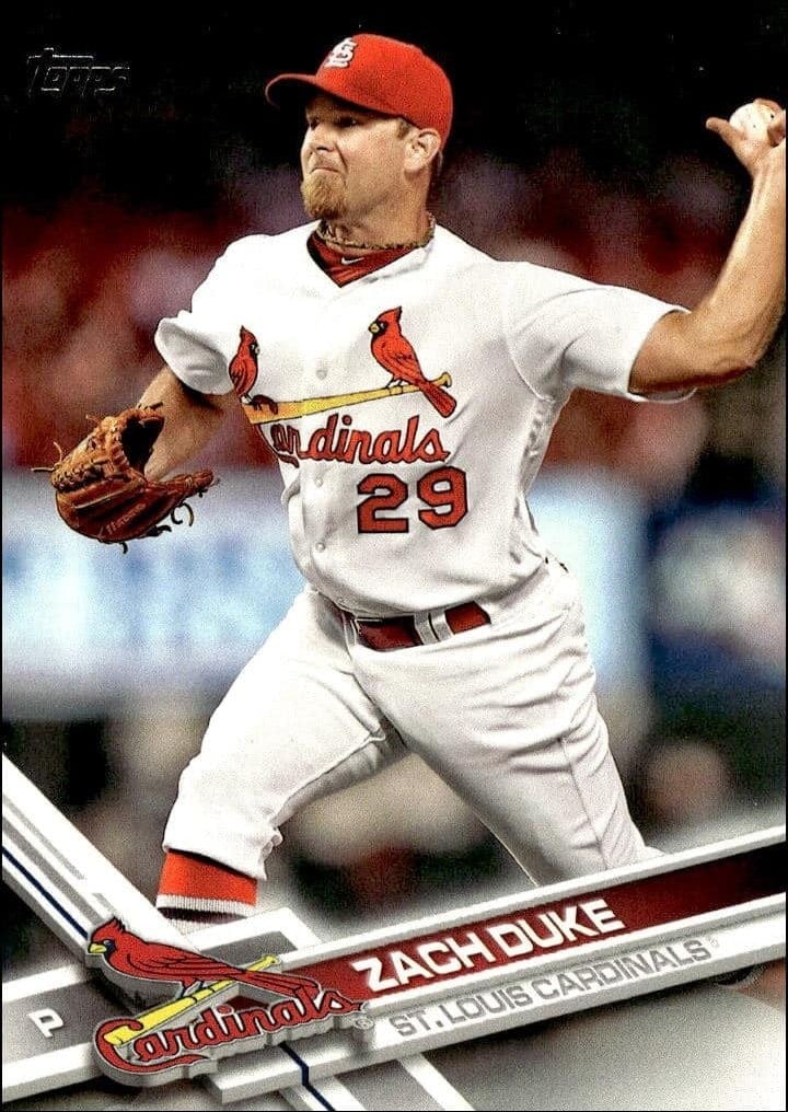 Zach Duke 2017 Topps #307 Baseball Trading Card - Front 2017 Topps Zach Duke #307 baseball trading card front
