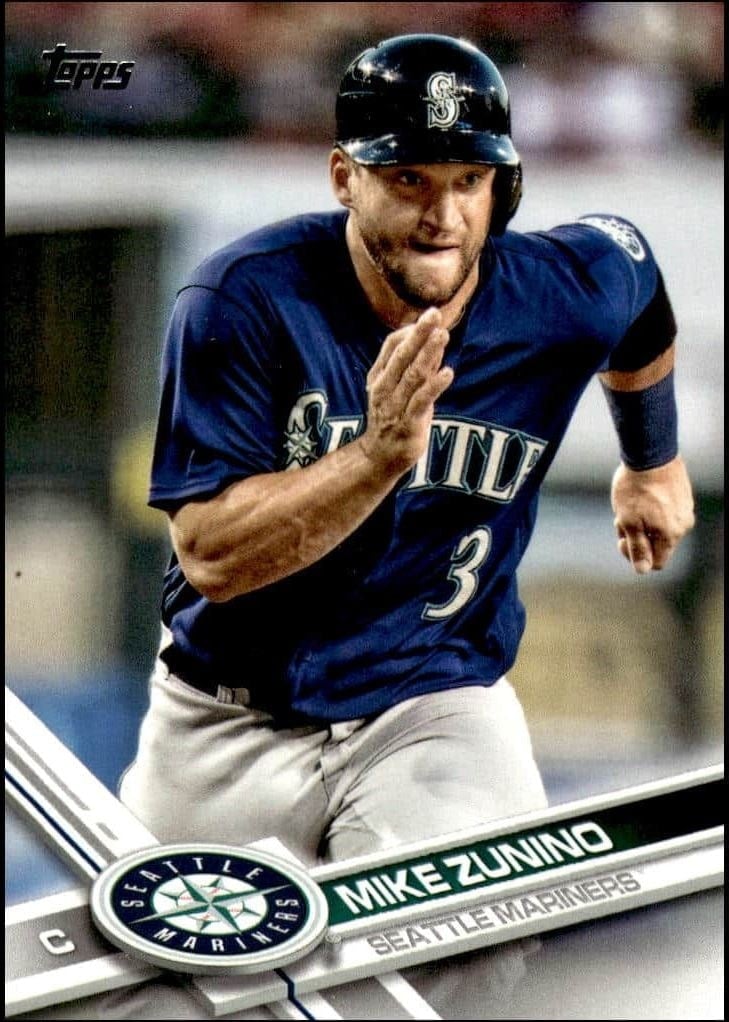 Mike Zunino 2017 Topps #343 Baseball Trading Card - Front 2017 Topps Mike Zunino #343 baseball trading card front