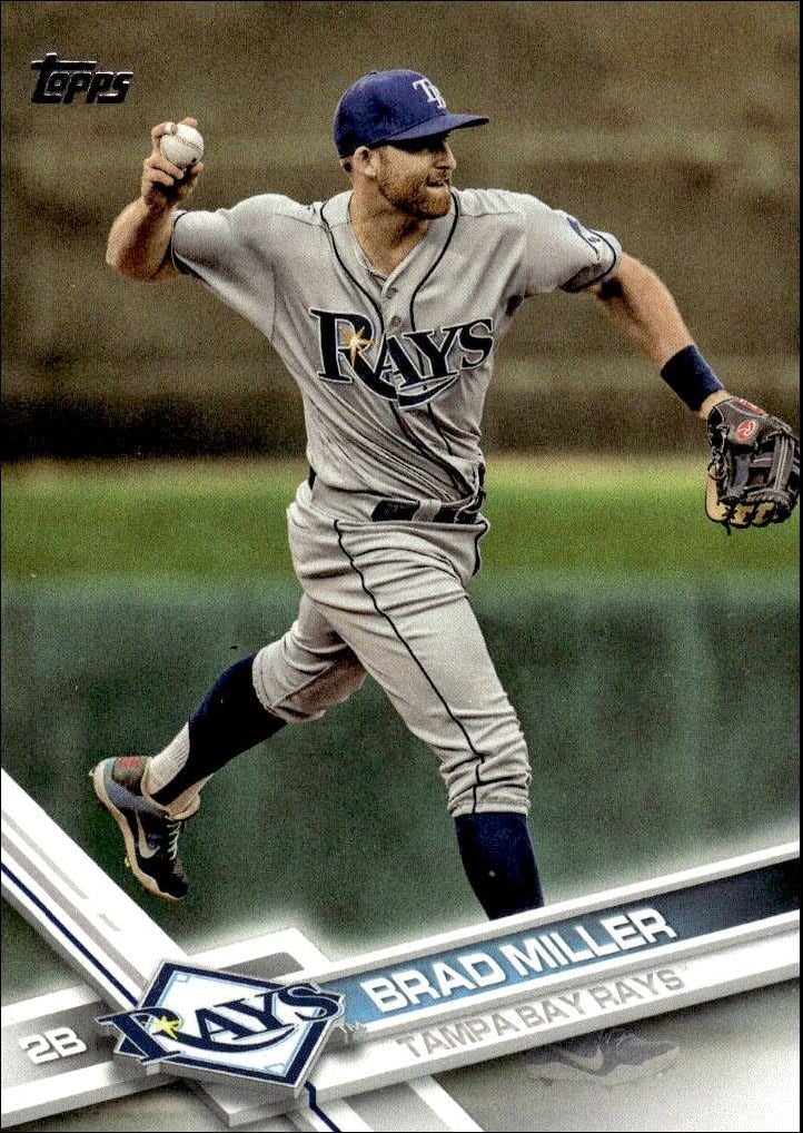 Brad Miller 2017 Topps Series 2 #356 Baseball Trading Card - Front 2017 Topps Series 2 Brad Miller #356 baseball trading card front
