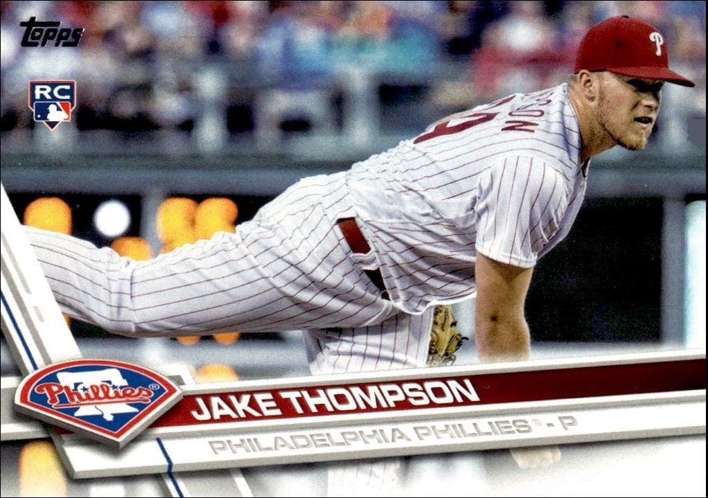 Jake Thompson 2017 Topps #344 Baseball Trading Card - Front 2017 Topps Jake Thompson #344 baseball trading card front