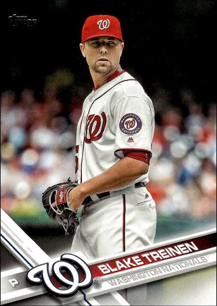 Blake Treinen 2017 Topps Series 2 #398 Baseball Trading Card - Front 2017 Topps Series 2 Blake Treinen #398 baseball trading card front