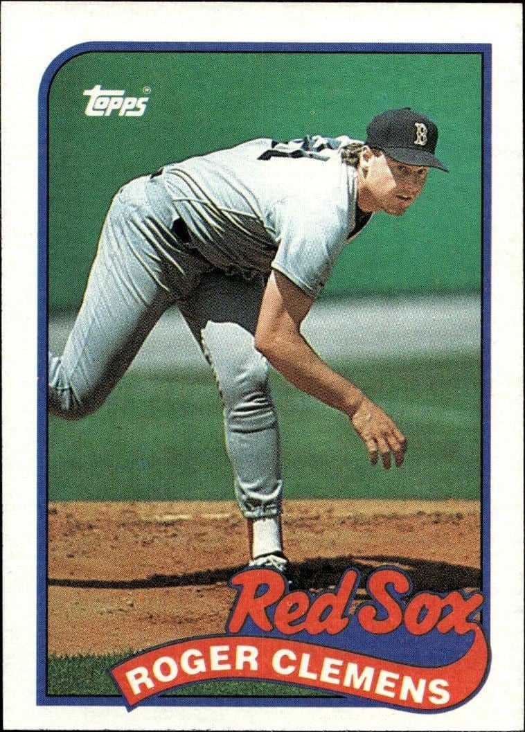 Roger Clemens 1989 Topps #450 Baseball Trading Card - Front 1989 Topps Roger Clemens #450 baseball trading card front
