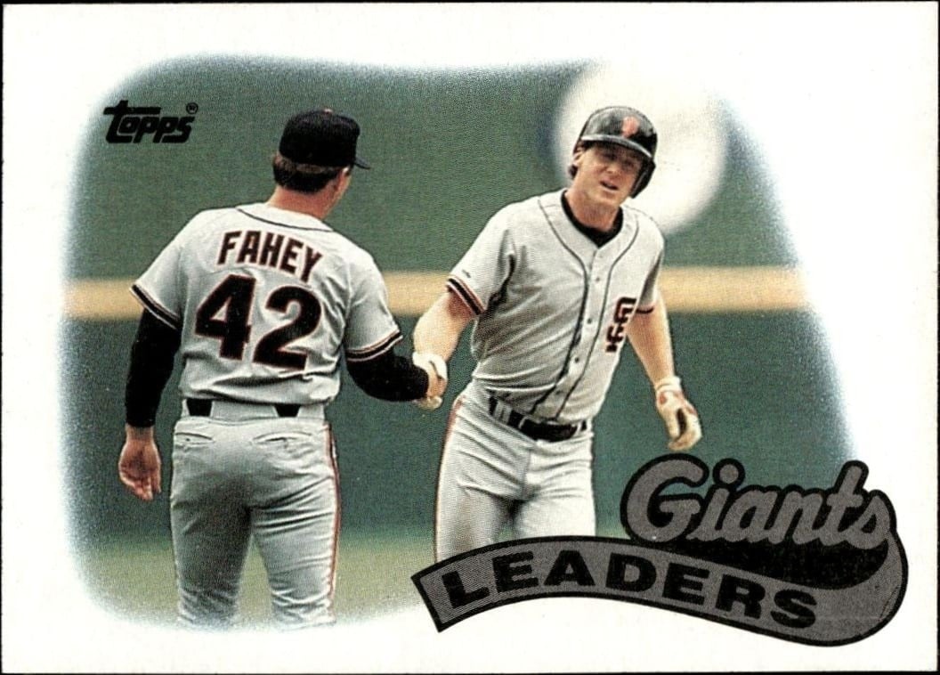 Giants Leaders 1989 Topps #351 Baseball Trading Card - Front 1989 Topps Giants Leaders #351 baseball trading card front