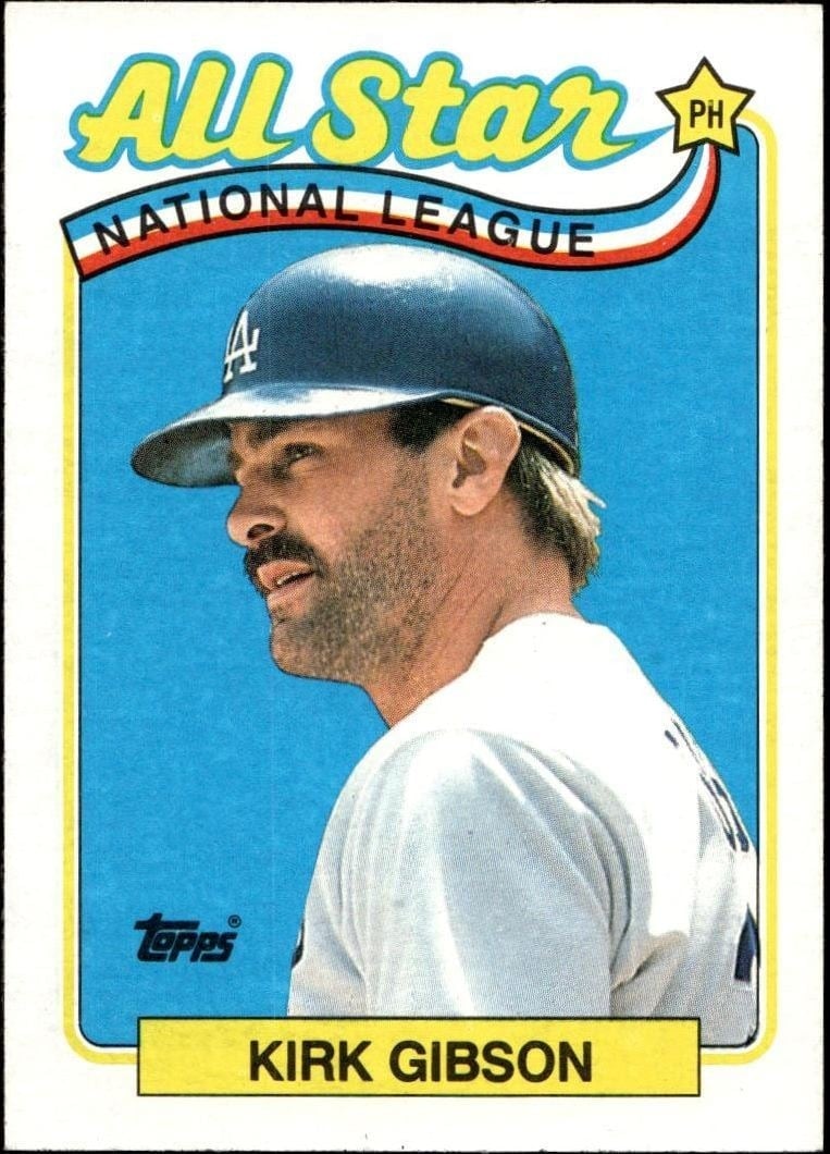 Kirk Gibson 1989 Topps #396 Baseball Trading Card - Front 1989 Topps Kirk Gibson #396 baseball trading card front