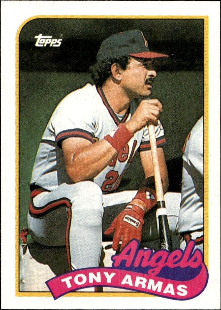 Tony Armas 1989 Topps #332 Baseball Trading Card - Front 1989 Topps Tony Armas #332 baseball trading card front