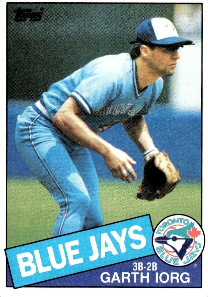Garth Iorg 1985 Topps #168 Baseball Trading Card - Front 1985 Topps Garth Iorg #168 baseball trading card front