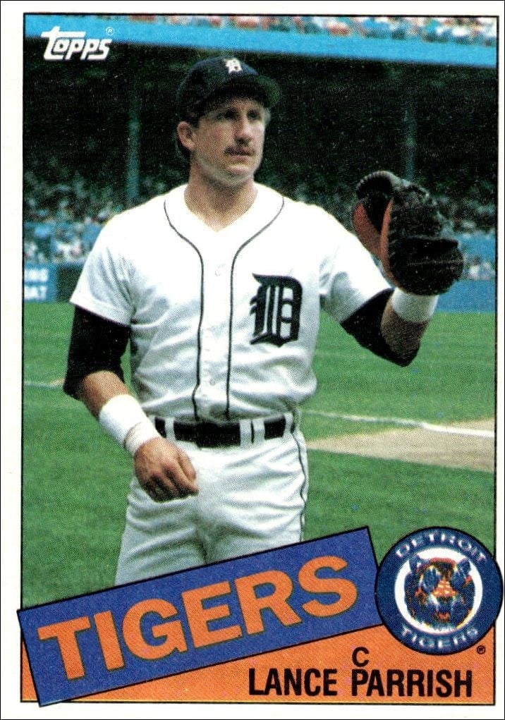 Lance Parrish 1985 Topps #160 Baseball Trading Card - Front 1985 Topps Lance Parrish #160 baseball trading card front