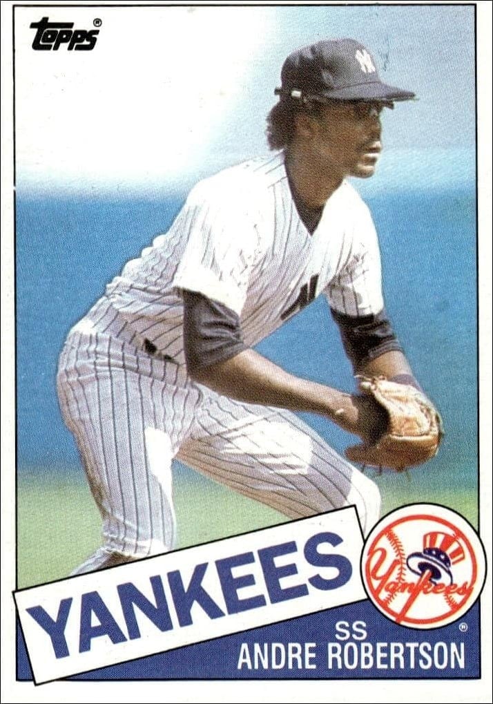 Andre Robertson 1985 Topps #354 Baseball Trading Card - Front 1985 Topps Andre Robertson #354 baseball trading card front