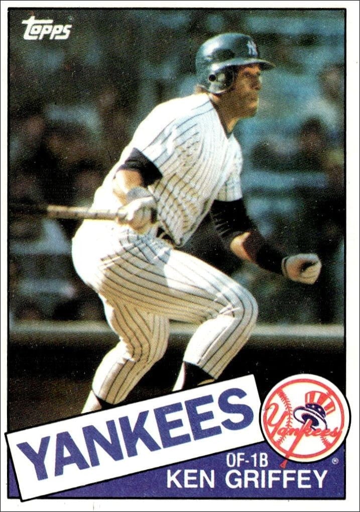 Ken Griffey 1985 Topps #380 Baseball Trading Card - Front 1985 Topps Ken Griffey #380 baseball trading card front