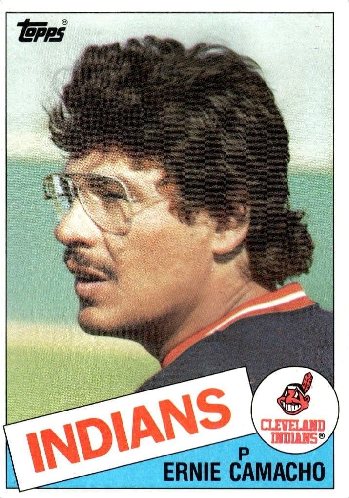 Ernie Camacho 1985 Topps #739 Baseball Trading Card - Front 1985 Topps Ernie Camacho #739 baseball trading card front